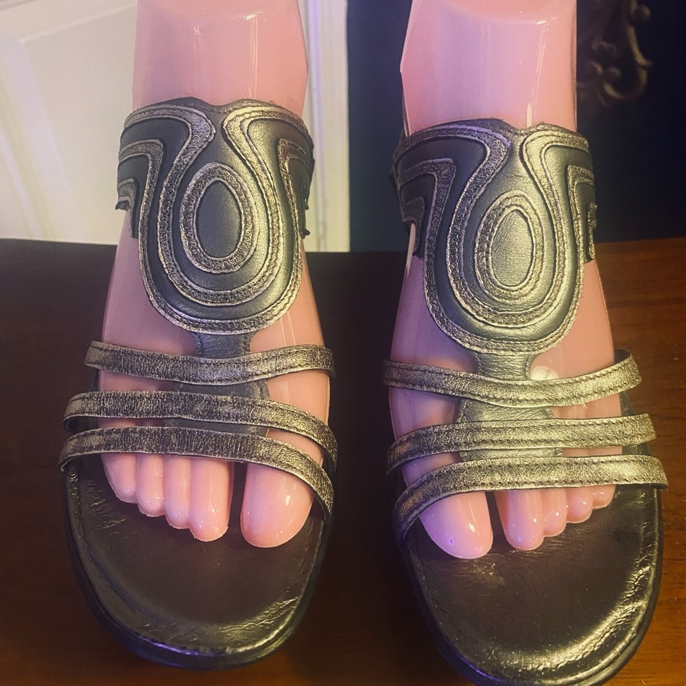 Naot Silver Platform Sandals - image 2